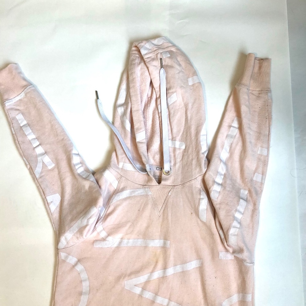 Calvin Klein Womens Long Sleeve Tunic Sweater Hoodie Size S Light Pink